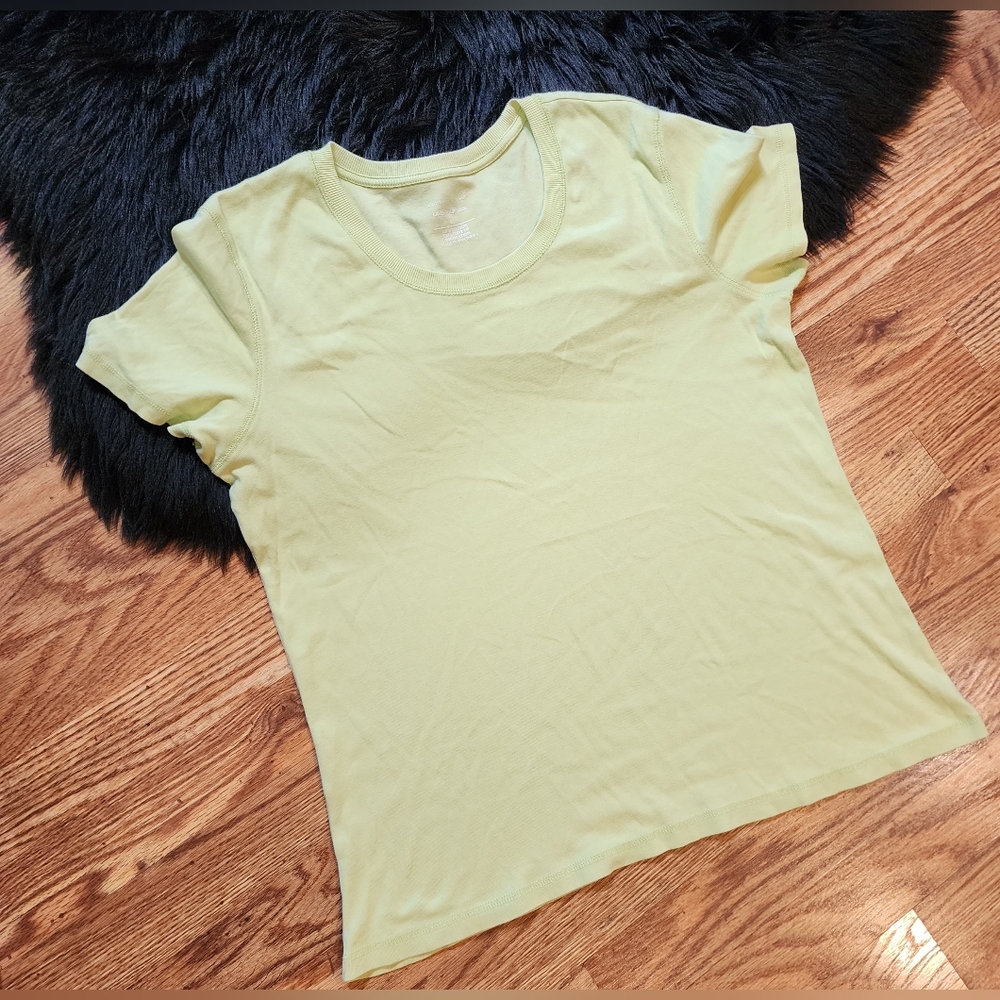 Christopher & Banks Light Lime Green Short Sleeve T-shirt Women's Size XL